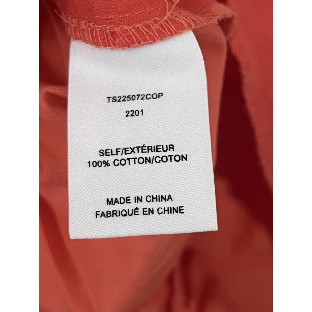 Derek Lam 10 Crosby Tora Tie waist Mini Dress Orange Coral NWTA Tiered V Neck 2 - Picture 7 of 12